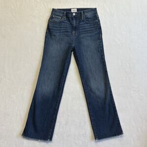 Hudson Jeans NOA High Rise Straight Crop Frayed Hem Womens Size 25
